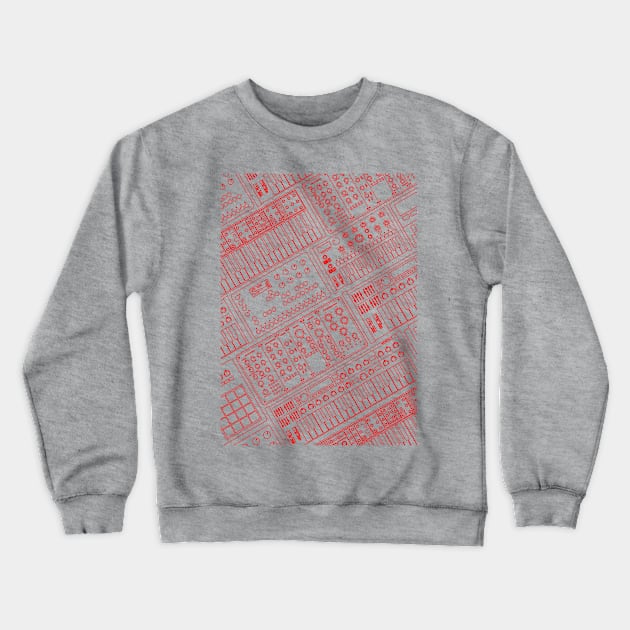 Synthesizers for Electronic Music Producer Crewneck Sweatshirt by Mewzeek_T